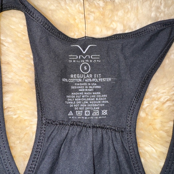 New Back to the Future DeLorean Women Size Small Tank Top Logo Black Tshirt - Picture 5 of 7